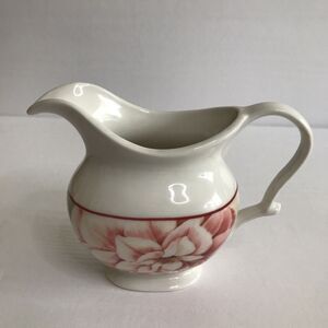 222 Fifth Desiree Ivory Pink Flower Creamer